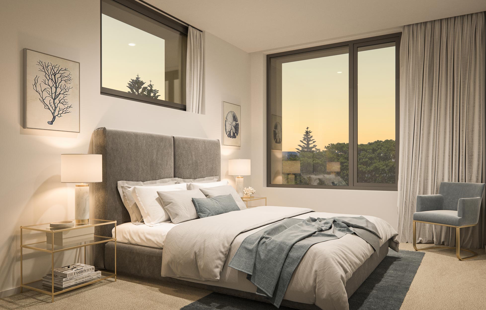 Large master bedroom in Elizabeth Residences Cottesloe Apartments